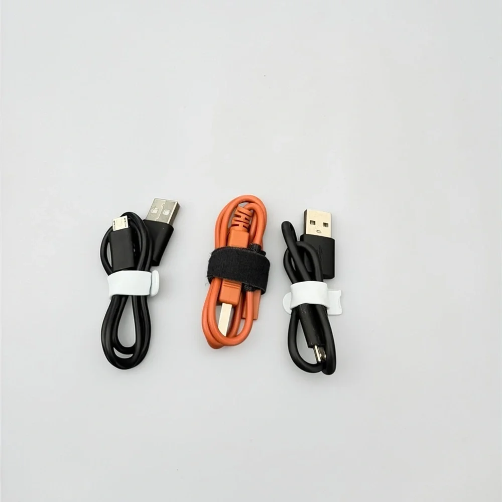 Bundle of Three USB android, kindle, etc. Charging Cables in Black and Orange